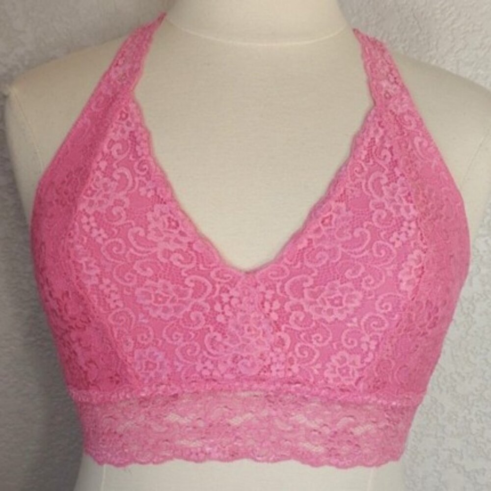 Soma  Size L  Bralette Pink Lace Racerback